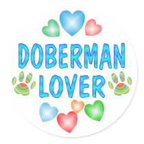 DOBERMAN LOVER stickers