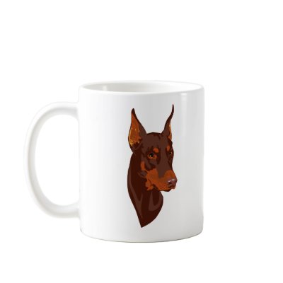 Doberman Mug by GraphisArtDesigns