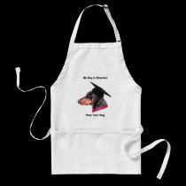 Doberman My Dog Smarter Than Your Dog Funny Apron