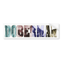 Doberman photo collage name bumper stickers by DDGraphix Doberman photo collage name bumper stickers