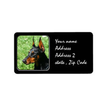 Doberman Pinscher Address Label