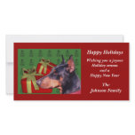Doberman Pinscher Animal Christmas Holiday Card Picture Card