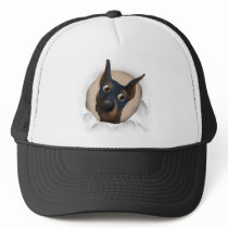 Doberman Pinscher (Black and Tan) Busting Out hats by cartoondogs Doberman Pinscher (Black and Tan) Busting Out hats