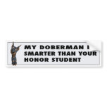 Doberman Pinscher (Black and Tan) Honor Bumper Sticker
