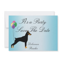 Doberman Pinscher - Black Body Custom Announcement