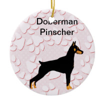 Doberman Pinscher - Black Body Christmas Ornament
