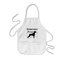 Doberman Pinscher - Black Body Profile Apron