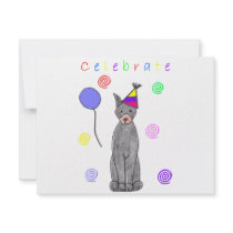 Doberman Pinscher Black Celebrate Custom Announcement