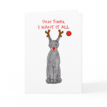 Doberman Pinscher Black Dear Santa
