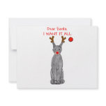 Doberman Pinscher Black Dear Santa Personalized Announcements