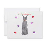 Doberman Pinscher Black Furry Valentine Invitations