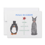 Doberman Pinscher Black Peace On Earth Invite
