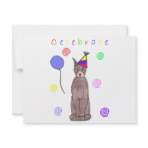 Doberman Pinscher Celebrate Personalized Announcements