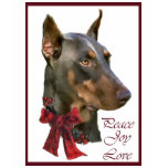 doberman dobe, doberman pinscher, christmas, dogs