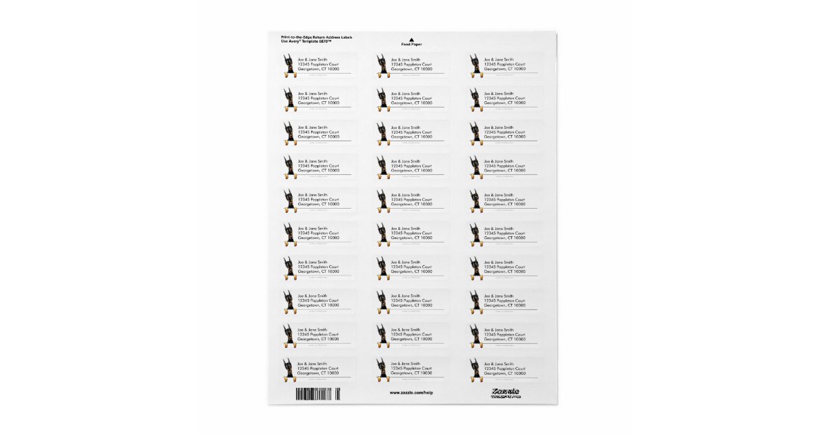 Doberman Pinscher Clean n Simple Label Zazzle