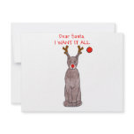 Doberman Pinscher Dear Santa Invitation
