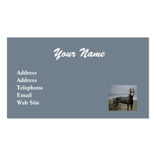 Doberman Pinscher Dog Lover Business Card (back side)