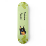 Doberman Pinscher ~ Green Leaves Design Skate Board Decks