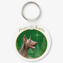 Doberman Pinscher (isabella) Peace keychains by GreyWolfCreation Doberman Pinscher (isabella) Peace keychains