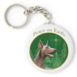 Doberman Pinscher (isabella) Peace Keychains