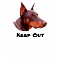 Doberman Pinscher Keep Out Funny T-Shirt shirt