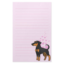 Doberman Pinscher Love (floppy ears) Stationery
