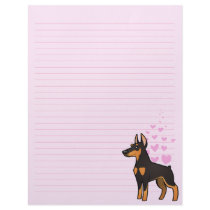 Doberman Pinscher Love (pointy ears) Letterhead