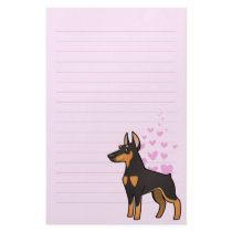 Doberman Pinscher Love (pointy ears) Stationery Design