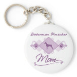 Doberman Pinscher Mom Keychains