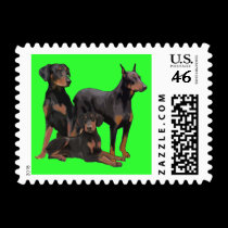 Doberman Pinscher Postage stamps