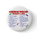 DOBERMAN PINSCHER Property Laws 2 buttons