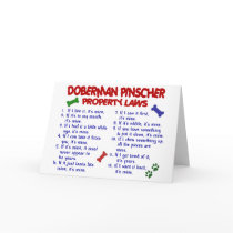DOBERMAN PINSCHER Property Laws 2 Greeting Card