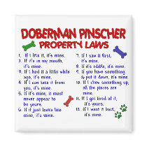 DOBERMAN PINSCHER Property Laws 2 magnets