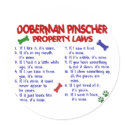 DOBERMAN PINSCHER Property Laws 2 stickers