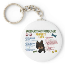Doberman Pinscher Property Laws 4 Keychain