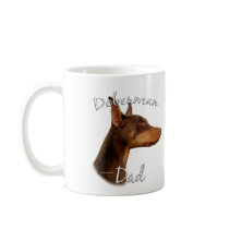 Doberman Pinscher (red) Dad 2 mugs