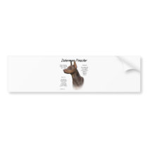 Doberman Pinscher (red) History Design bumper stickers by GreyWolfCreation Doberman Pinscher (red) History Design bumper stickers