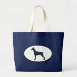 Doberman Pinscher Silhouette Bags