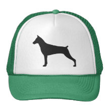 Doberman Pinscher Silhouette Hats