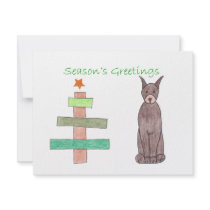Doberman Pinscher Stick Tree Personalized Announcements
