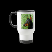 doberman pinscher travel mug mugs