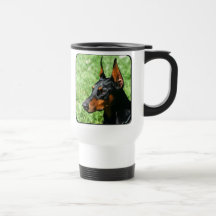 doberman pinscher travel mug