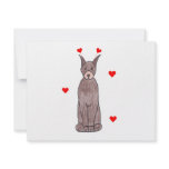Doberman Pinscher Valentine Ears Personalized Invitations