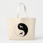 Doberman Pinscher Yin Yang Canvas Bags
