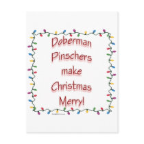 Doberman Pinschers Make Christmas Merry postcards