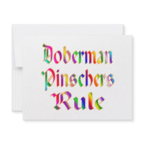 Doberman Pinschers Rule Custom Invite