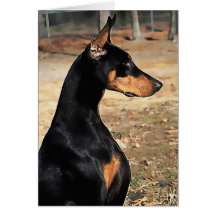 Doberman Profile Greeting Card (v 11-1)