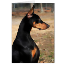 Doberman Profile Greeting Card (v 5-3)