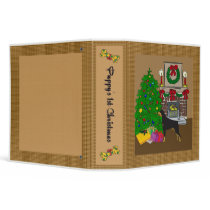 Doberman Puppy's 1st Christmas Scrapbook Binder