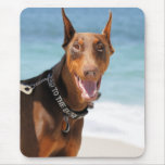 Doberman - Red - Bad to the Bone Mouse Pads